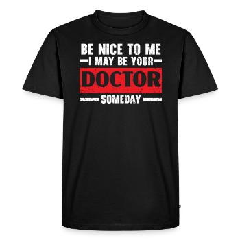 Médecin Médecine Médecine Médecin Soins de santé - T-shirt Premium bio Homme - noir - Devant - Nico (187cm)