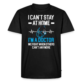 Médecin Médecine Médecine Médecin Soins de santé - T-shirt Premium bio Homme - noir - Devant - Nico (187cm)