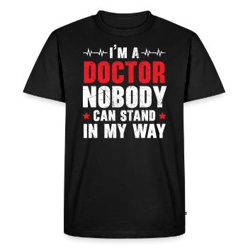 Médecin Médecine Médecine Médecin Soins de santé - T-shirt Premium bio Homme - noir - Devant - Nico (187cm)