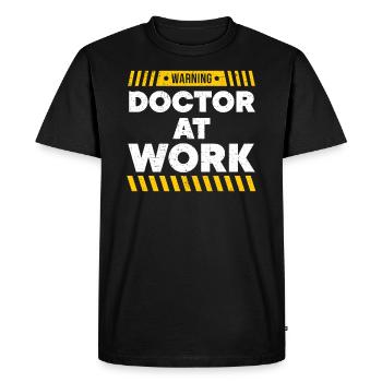 Médecin Médecine Médecine Médecin Soins de santé - T-shirt Premium bio Homme - noir - Devant - Nico (187cm)