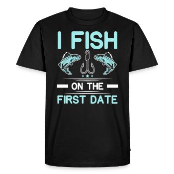 Pêcheur Pêche Pêcheur Poisson Pêcheur Poisson Pêcheur - T-shirt Premium bio Homme - noir - Devant - Nico (187cm)