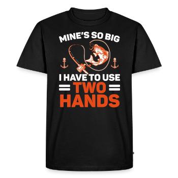 Pêcheur Pêche Pêcheur Poisson Pêcheur Poisson Pêcheur - T-shirt Premium bio Homme - noir - Devant - Nico (187cm)