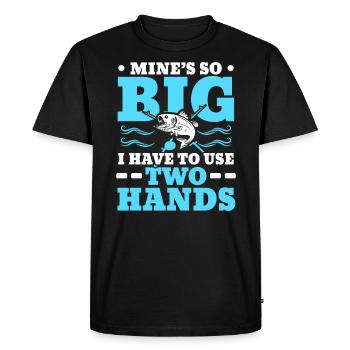 Pêcheur Pêche Pêcheur Poisson Pêcheur Poisson Pêcheur - T-shirt Premium bio Homme - noir - Devant - Nico (187cm)