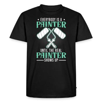 Painting Painter Job Tradesman House Painting - Men's Premium Organic T-Shirt - black - Front - Nico (187cm)