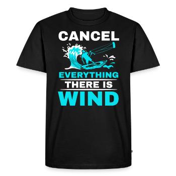Cancel Everything There Is Wind Kitesurfing - Men's Premium Organic T-Shirt - black - Front - Nico (187cm)