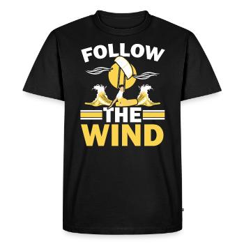 Follow The Wind Kiteboarding Kitesurfing - Men's Premium Organic T-Shirt - black - Front - Nico (187cm)