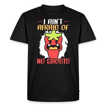 Je n’ai pas peur de No Ghosts Chili Saveur épicée - T-shirt Premium bio Homme - noir - Devant - Nico (187cm)
