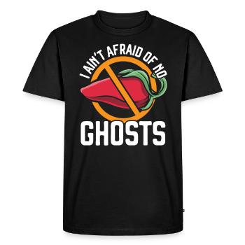 Je n’ai pas peur de No Ghosts Chili Saveur épicée - T-shirt Premium bio Homme - noir - Devant - Nico (187cm)