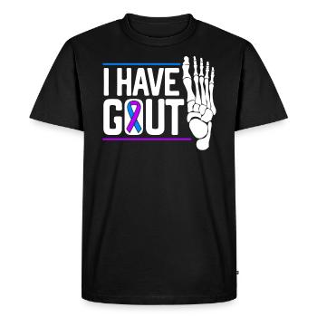 J’ai la goutte arthrite guerrière maladie auto-immune - T-shirt Premium bio Homme - noir - Devant - Nico (187cm)