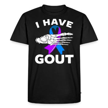J’ai la goutte arthrite guerrière maladie auto-immune - T-shirt Premium bio Homme - noir - Devant - Nico (187cm)