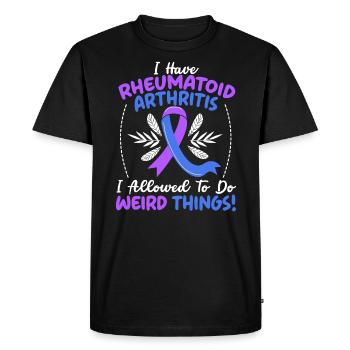 J’ai une maladie auto-immune de la polyarthrite rhumatoïde - T-shirt Premium bio Homme - noir - Devant - Nico (187cm)