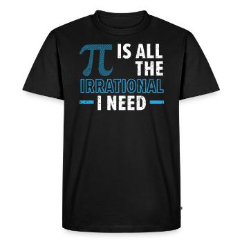 Pi est tout l’irrationnel dont j’ai besoin pour les amoureux des mathématiques Pi Day - T-shirt Premium bio Homme - noir - Devant - Nico (187cm)