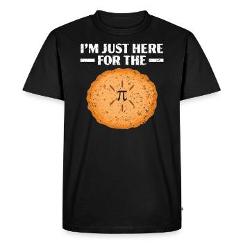 Je suis juste ici pour le Pi Math Teacher Pi Day - T-shirt Premium bio Homme - noir - Devant - Nico (187cm)