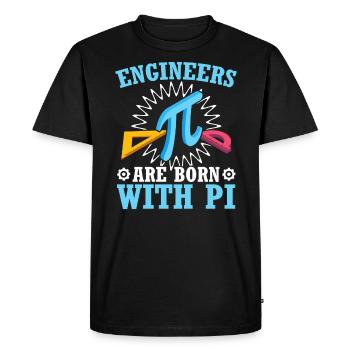 Les ingénieurs sont nés avec Pi Mathématicien Pi Day - T-shirt Premium bio Homme - noir - Devant - Nico (187cm)