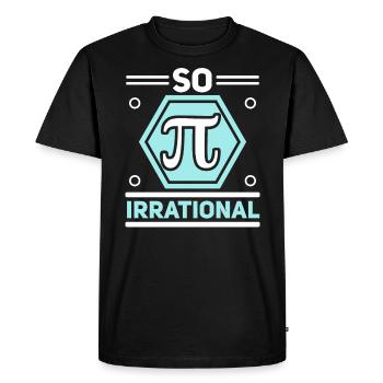 So Irrational Math Lover Math Teacher Pi Day - Men's Premium Organic T-Shirt - black - Front - Nico (187cm)