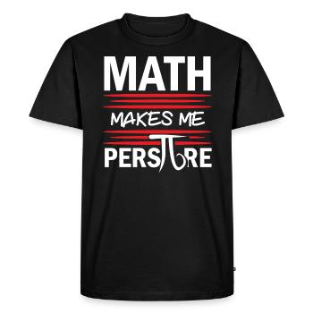 Les maths me font transpirer professeur de maths Pi Day - T-shirt Premium bio Homme - noir - Devant - Nico (187cm)