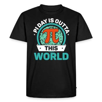 Pi Day est Outta ce monde professeur de mathématiques Pi Day - T-shirt Premium bio Homme - noir - Devant - Nico (187cm)