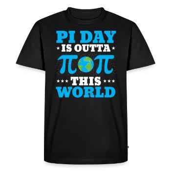Pi Day est Outta ce monde professeur de mathématiques Pi Day - T-shirt Premium bio Homme - noir - Devant - Nico (187cm)