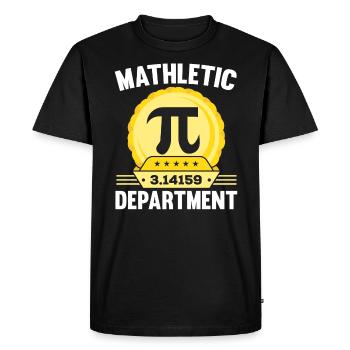 Mathletic Department Math Teacher Pi Day - Men's Premium Organic T-Shirt - black - Front - Nico (187cm)