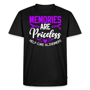 Les souvenirs sont les prix aident à guérir la maladie d’Alzheimer - T-shirt Premium bio Homme - noir - Devant - Nico (187cm)