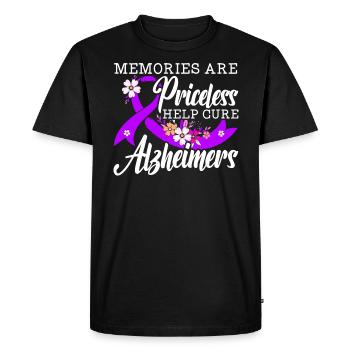 Les souvenirs sont les prix aident à guérir la maladie d’Alzheimer - T-shirt Premium bio Homme - noir - Devant - Nico (187cm)