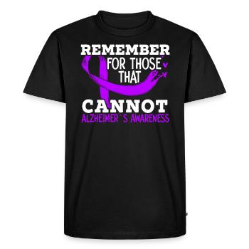 Rappelez-vous pour ceux qui ne peuvent pas la maladie d’Alzheimer - T-shirt Premium bio Homme - noir - Devant - Nico (187cm)