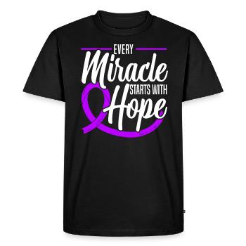 Chaque miracle commence par l’espoir La maladie d’Alzheimer - T-shirt Premium bio Homme - noir - Devant - Nico (187cm)