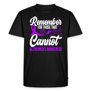 Rappelez-vous pour ceux qui ne peuvent pas la maladie d’Alzheimer - T-shirt Premium bio Homme - noir - Devant - Nico (187cm)