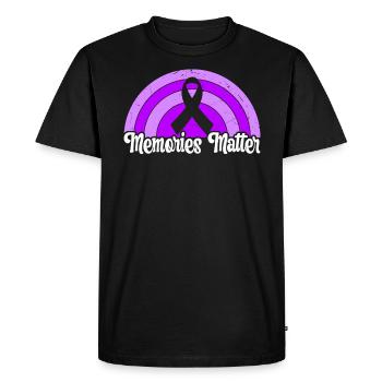 Memories Matter Wear Purple Alzheimer’s Awareness - T-shirt Premium bio Homme - noir - Devant - Nico (187cm)