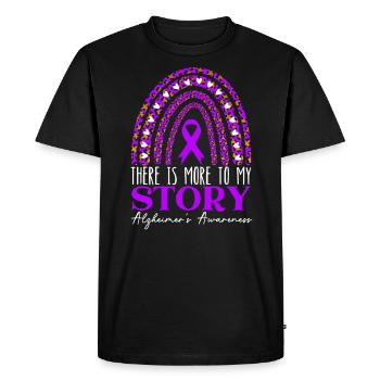 Il y a plus dans mon histoire La sensibilisation à la maladie d’Alzheimer - T-shirt Premium bio Homme - noir - Devant - Nico (187cm)