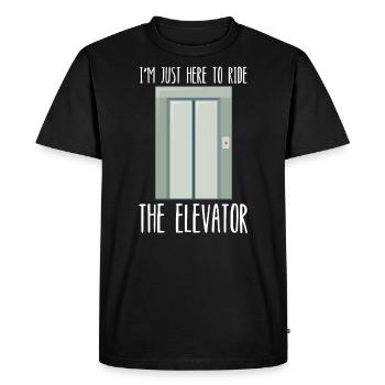 Mécanicien d’ascenseur Technicien d’ascenseur Maintenance - T-shirt Premium bio Homme - noir - Devant - Nico (187cm)