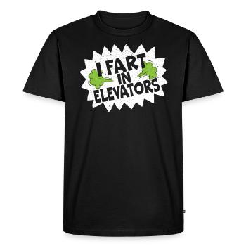 I Pet dans les ascenseurs Réparation de technicien d’ascenseur - T-shirt Premium bio Homme - noir - Devant - Nico (187cm)