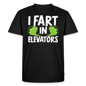 I Pet dans les ascenseurs Réparation de technicien d’ascenseur - T-shirt Premium bio Homme - noir - Devant - Nico (187cm)