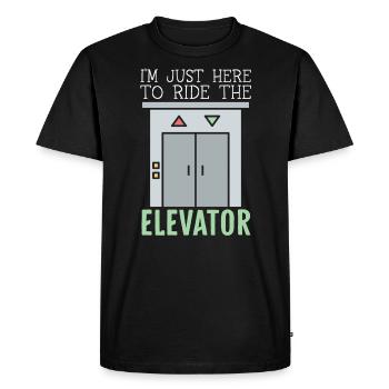 Mécanicien d’ascenseur Technicien d’ascenseur Maintenance - T-shirt Premium bio Homme - noir - Devant - Nico (187cm)