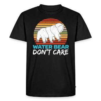 Ours d’eau Ne se soucie pas de la mousse Porcelet Tardigrade - T-shirt Premium bio Homme - noir - Devant - Nico (187cm)