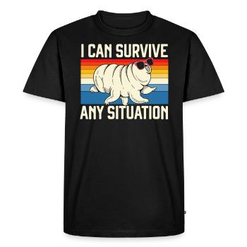 Je peux survivre à n’importe quelle situation d’ours d’eau tardigrade - T-shirt Premium bio Homme - noir - Devant - Nico (187cm)