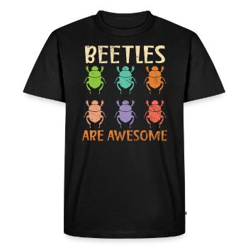 Les coléoptères sont impressionnants Entomologie des insectes chasseur d’insectes - T-shirt Premium bio Homme - noir - Devant - Nico (187cm)