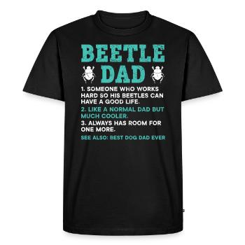 Entomologie des insectes Futur Entomologiste Papa Coléoptère - T-shirt Premium bio Homme - noir - Devant - Nico (187cm)