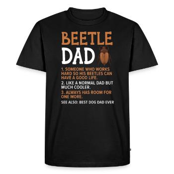 Entomologie des insectes Futur Entomologiste Papa Coléoptère - T-shirt Premium bio Homme - noir - Devant - Nico (187cm)
