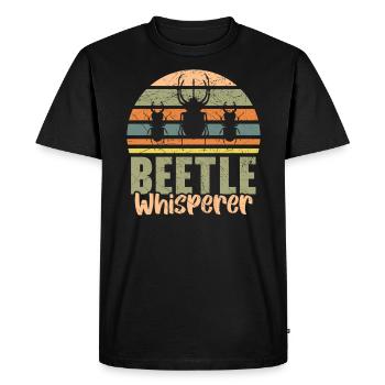 Entomologie des insectes Entomologiste Coléoptère Whisperer - T-shirt Premium bio Homme - noir - Devant - Nico (187cm)