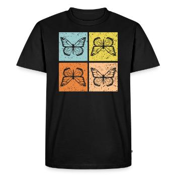 Entomologie des insectes papillons Futur entomologiste - T-shirt Premium bio Homme - noir - Devant - Nico (187cm)