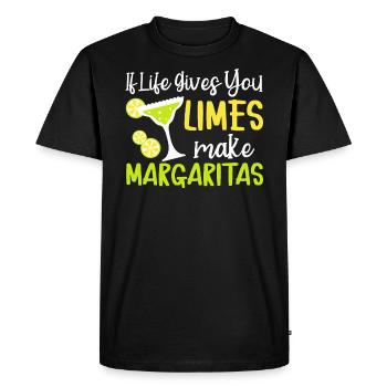 If Life Gives You Limes Make Margaritas Cocktail - Men's Premium Organic T-Shirt - black - Front - Nico (187cm)