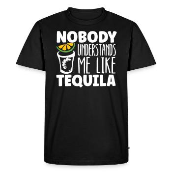 Personne ne me comprend comme un buveur d’alcool de tequila - T-shirt Premium bio Homme - noir - Devant - Nico (187cm)