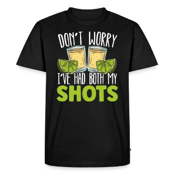 Ne vous inquiétez pas, j’ai eu mes deux coups de buveur de tequila - T-shirt Premium bio Homme - noir - Devant - Nico (187cm)