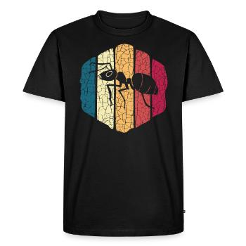 Entomologie des insectes fourmis rétro Futur entomologiste - T-shirt Premium bio Homme - noir - Devant - Nico (187cm)