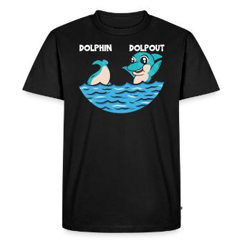 Dolphin Lover Marine Biology Underwater Animal - Men's Premium Organic T-Shirt - black - Front - Nico (187cm)