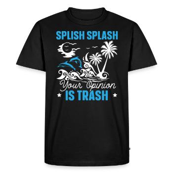 Dolphin Lover Marine Biology Underwater Animal - Men's Premium Organic T-Shirt - black - Front - Nico (187cm)