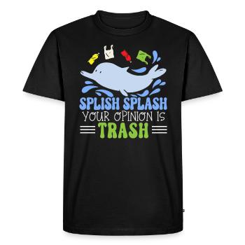 Dolphin Lover Marine Biology Animal sous-marin - T-shirt Premium bio Homme - noir - Devant - Nico (187cm)