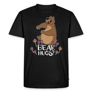 Ours Câlins Amoureux de l’ours Faune Ours animal - T-shirt Premium bio Homme - noir - Devant - Nico (187cm)