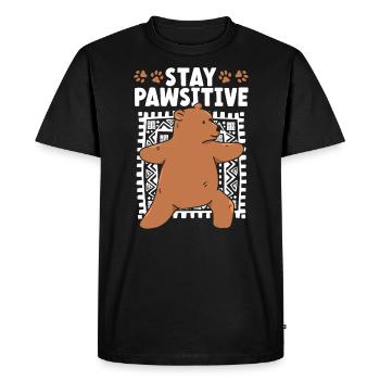 Séjour Pawsitive Bear Lover Wildlife Animal Bear - T-shirt Premium bio Homme - noir - Devant - Nico (187cm)